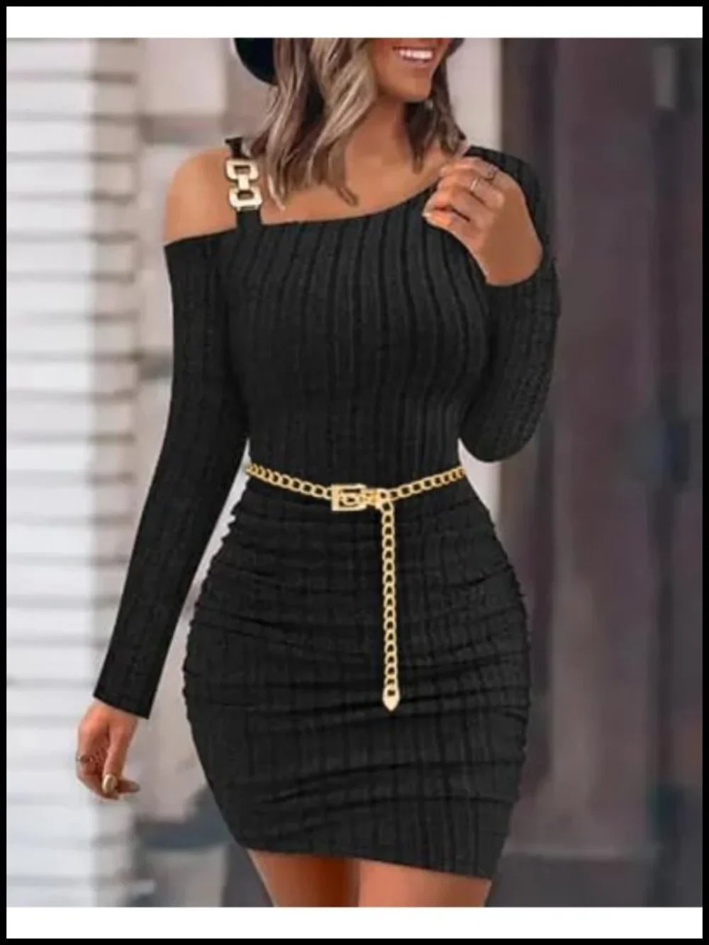 Chunky Gold Chain Waist Belt for Women, Adjustable Link Belt